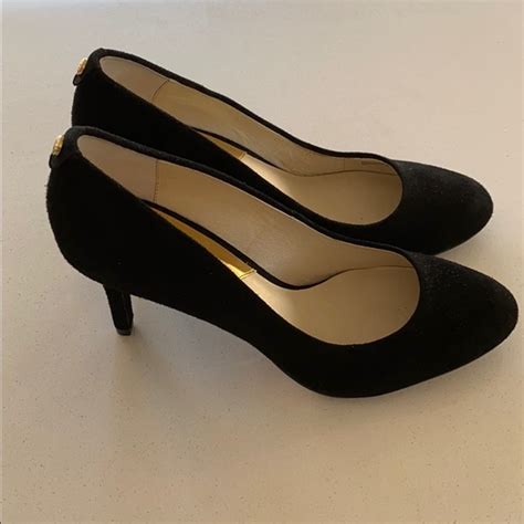 michael kors navy pumps|michael kors black suede pumps.